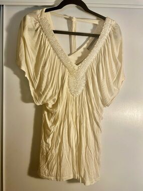 NU by Mark Anthony Crystal Embellished  V-Neck Top